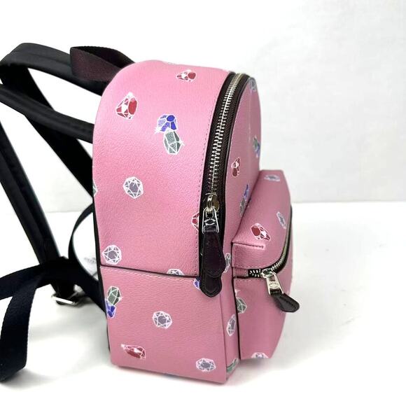 Coach Disney X Coach Mini Charlie Backpack With Snow White IN Tulip Multi F72817 - Picture 5 of 12